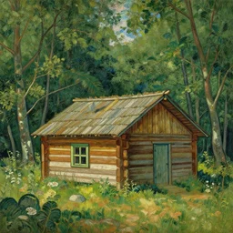 [ a log cabin in the forest ] [ van gogh ] [ pieter aertsen ]