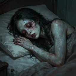 sleep, creepy, digital art, artstation, cgsociety, masterpiece