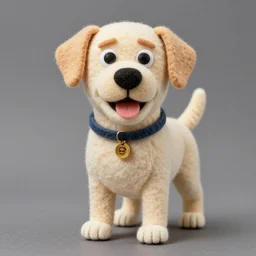 a labrador dog as a muppet. highly detailed felt. hyper real photo. 4 k.