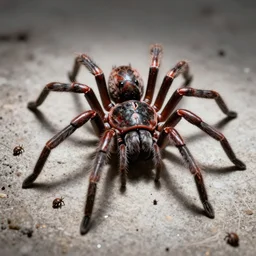 large spider made out of lots small spiders