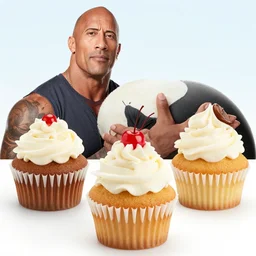painis cupcake as dwayne johnson