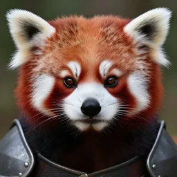 red panda as a realistic fantasy knight, closeup portrait art by donato giancola and greg rutkowski, realistic face, digital art, trending on artstation, symmetry!!