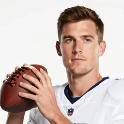 headshot of a man on a white backdrop, quarterback cole briarson, a stock photo by mac conner, associated press photo