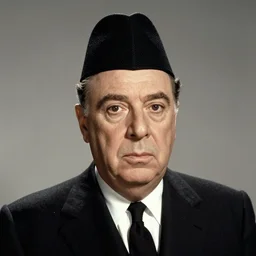 alfred hitchcock wearing a fez