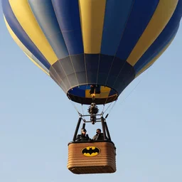 hot air ballon, batman, photorealism, highly detailed, hdr, 8 k, hyper detailed, ultra sharp - - ar 1 6 : 9