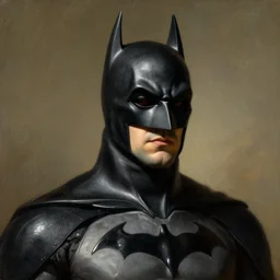 Batman with his helmet on by William Adolphe Bouguereau