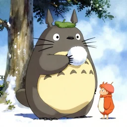 totoro from my neighbor totoro, eating a snowball, Greg Hildebrandt, Mark Keathley