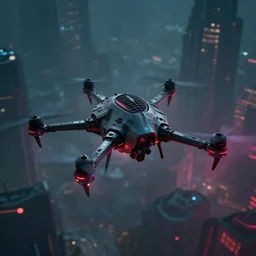 horror drone Cyberpunk 2077. CP2077. 3840 x 2160