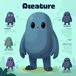 creature infomative map, anatomy of amongus