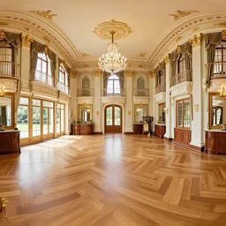 real photos of the gorgeous and victorian style design of the interior of the modern mansion, walking perspective, 3 6 0 panorama, equirectangular, hdri, high octane render