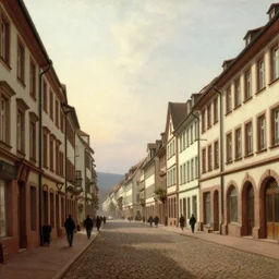 Streets of Heidelberg, Germany, 1875, by Albert Bierstadt