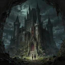 underground dark medieval castle, in style of Greg Rutkowski, Jesper Ejsing, Makoto Shinkai, trending on ArtStation, fantasy, great composition, concept art, highly detailed, scenery, 8K, Behance.