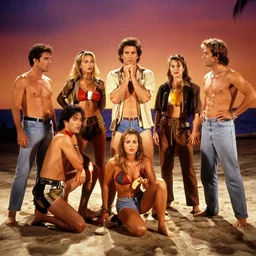 scenes from the satanic verses performed by the cast of sunset beach 9 0 s tv show high drama