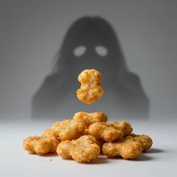 spirit shadow eating chicken nuggets