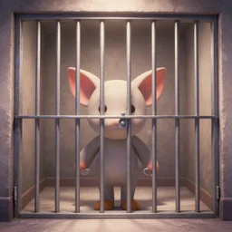 empty jail with ears on the walls, highly detailed, pixar movie, octane render, trending at artstation