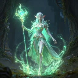 elven glowing magic effects, unreal