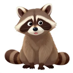 lovely raccoon in the style of don bluth, beautiful artwork, shading, high quality disney model sheet detailed