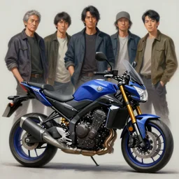 concept art of yamaha, highly detailed painting by dustin nguyen, akihiko yoshida, greg tocchini, greg rutkowski, cliff chiang, 4 k resolution, trending on artstation, 8 k