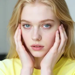 girl in her parlour by vittorio reggianini, bright lighting, perfectly detailed eyes, beautiful hands, pale skin, blonde hair, bright clothes - n 6