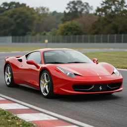 a ferrari 458 made in the 1980s, photorealistic