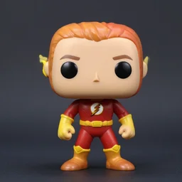 a photography of a funko pop figure of the flash