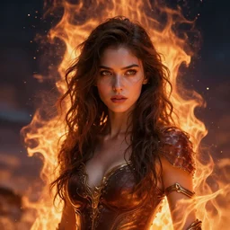 ocean fire, photorealistic fantasy portrait, artstation, hyper detailed, bliss.