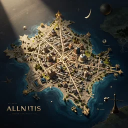 renaissance city map of atlantis