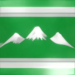 flag with 3 gray mountains stripes on a green field, r / vexilology