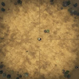 top down overhead bird's eye view!!! | | digital painted barren field virtual tabletop encounter map, by greg rutkowski, trending on artstation, r / battlemaps