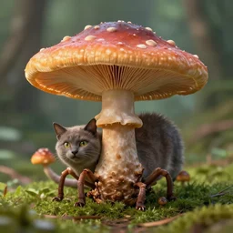 a fungus - cat - hybrid. animal photography, - s 5 0