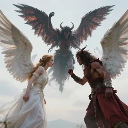 real picture angels fighting demons in the sky, natural lighting, realistic, cinematic, close shot, stolen footage, octane render