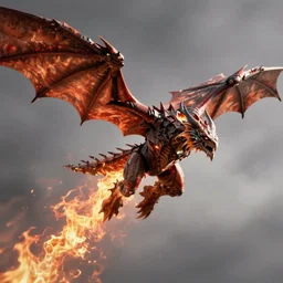 4k unreal engine render of Deathwing spreading his fire in a epic way, dynamic lighting, stunning visuals, cinematic, ultra detailed, trending on art station, fantasy concept art
