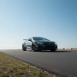 A distant shot of a colossal car
