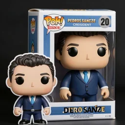 A funko pop of president Pedro Sánchez