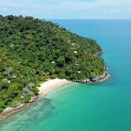 beautiful koh samui koh krabi, subtropical forest island, beautiful water, drone view, travle photos