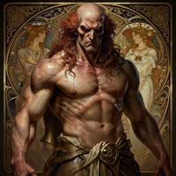 butcher, sweaty, insane, intricate, highly detailed, digital painting, artstation, concept art, smooth, sharp focus, illustration, Unreal Engine 5, 8K, art by artgerm and greg rutkowski and alphonse mucha