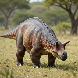 real - life stegosaurus. wildlife photography.