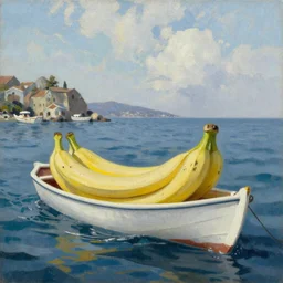 “banana boat ride, detailed oil painting by Ivan Aivazovsky”