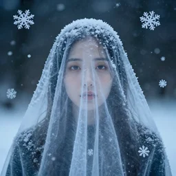 surreal photography snowflakes ghost portrait