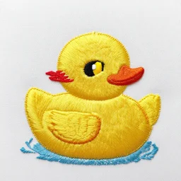 embroidery of rubber duck