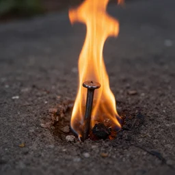 a nail in fire