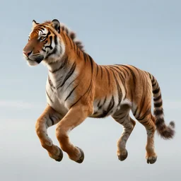 tiger horse hybrid floating in the calm sky, trending in artstation, digital art, wow, stunning, high quality, 1 6 k, intrincate, very detailed, velvet fur