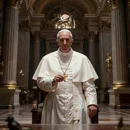 Pope,Secrets inside the Vatican, Horror,Trending artstation, cinematográfica, digital Art