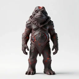 wise lava golem, cinematic studio photo, full body, standing, isolated on a pure white background, centered, whole figure in frame, sharp focus, studio lighting