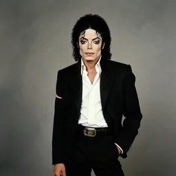 Michael Jackson in the style of Magritte