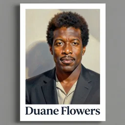 Poster artwork, painting of Duane Flowers by Bob Dylan