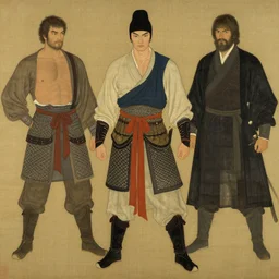 warrior, tang dynasty, male, character design, painting by jean giraud, greg rutkowski, carl larsson, tom of finland