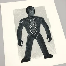 chaos agent. serigraphy by award - winning designer, vector art, muted palette, print design