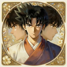 symmetry!! intense portrait of sangoku, intricate, elegant, highly detailed, my rendition, digital painting, artstation, concept art, smooth, sharp focus, illustration, art by artgerm and greg rutkowski and alphonse mucha