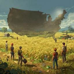 photo the last us part 2 farm : 5 4 k rtx hdr volume light concept studio matte painting environement digital illustration fanart artstation by eytan zana and balazs agoston, jad saber, aaron limonick, pablo dominguez and florent lebrun and robby johnson